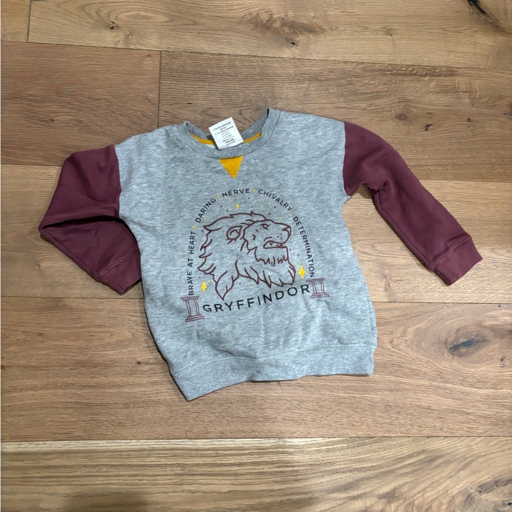 Warner Bros. Gryffindor Kids Sweatshirt - Gray and Maroon